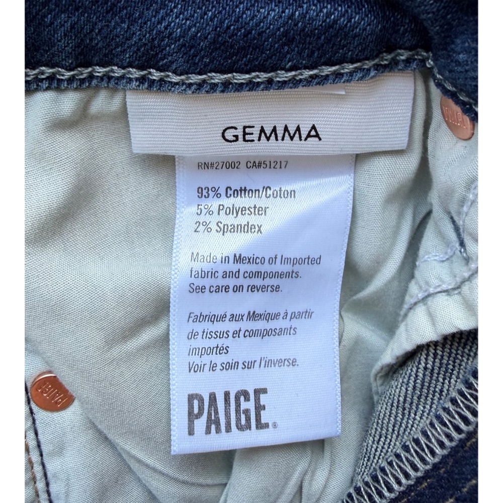 PAIGE NWT GEMMA HIGH RISE CIGARETTE LEG STRETCH SKETCHBOOK JEAN. SIZE 25 - Picture 14 of 14